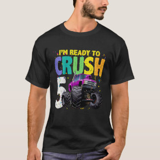 Kinder, die ich bereit bin, 5 Monster Truck 5. Geb T-Shirt