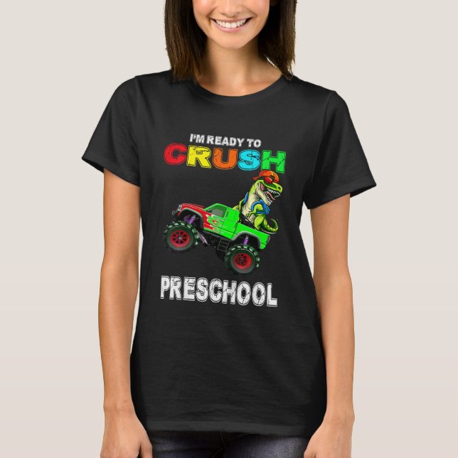 Kinder, die ich bereit bin, den Monster-LKW-LKW de T-Shirt (Vorderseite)