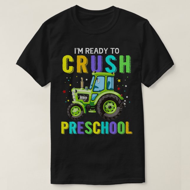 Kinder, die ich bereit bin, die Vorschulfahrbahn B T-Shirt (Design vorne)