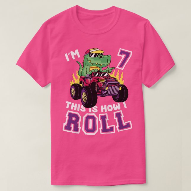Kinder, die ich bin 7 So Roll Monster Truck 7. T-Shirt (Design vorne)