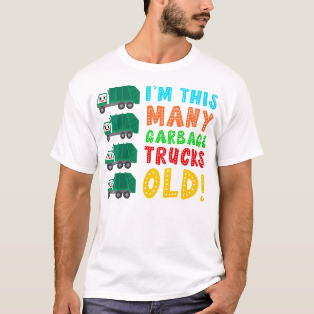 Kinder, die ich bin so viele Müllwagen im Alter vo T-Shirt (Vorderseite)