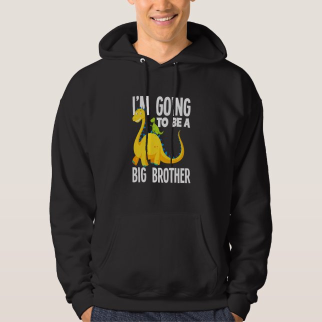 Kinder, die ich ein großer Bruder Dinosaurier werd Hoodie (Vorderseite)