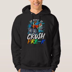 Kinder, die ich kurz vor dem K Monster Truck Prek Hoodie