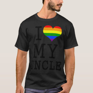 Kinder, die ich Liebe meiner Onkel-LGBT-Flagge Her T-Shirt