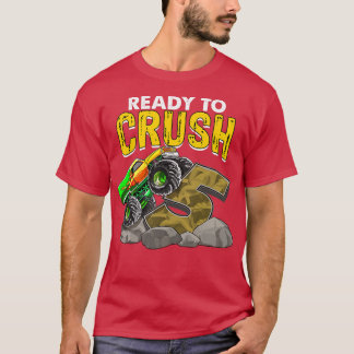 Kinder, die ich mit einer 5-Monster-Lkw-Birt verkn T-Shirt