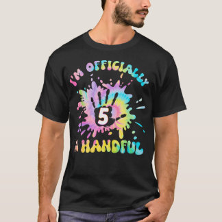 Kinder, die ich offiziell eine handvoll 5. Geburts T-Shirt
