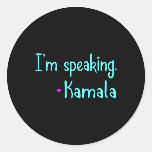 Kinder, die ich spreche Kamala Harris Inspiration  Runder Aufkleber (Vorderseite)