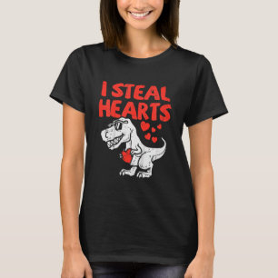 Kinder, die ich stehle Herz Trex Dino Baby Boy Val T-Shirt