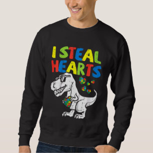 Kinder, die ich stehle Herz Trex Dinosaur Kleinkin Sweatshirt