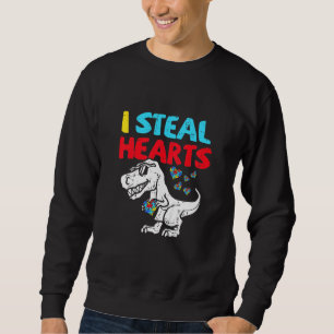 Kinder, die ich stehle Herz Trex Dinosaur Niedlich Sweatshirt