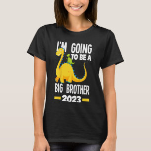 Kinder, die ich werde ein großer Bruder 2023 Dinos T-Shirt