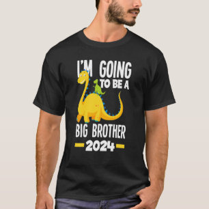 Kinder, die ich werde ein großer Bruder 2024 Dinos T-Shirt