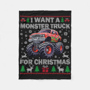 Kinder, die ich zu Weihnachten einen Monsterwagen Fleecedecke