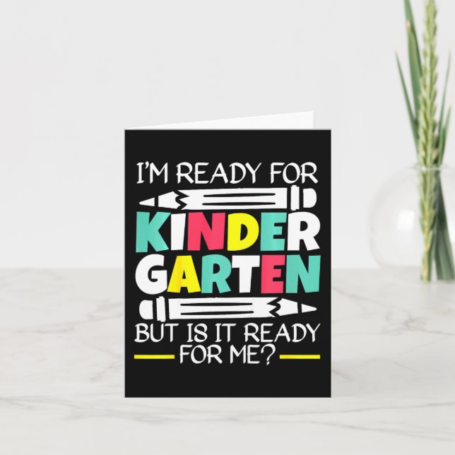 Kinder, die ich zum Kindergarten bereite, aber daf Karte (Vorderseite)