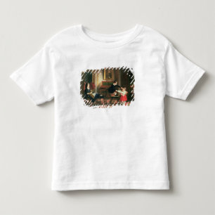 Kinder, die im Coach und bei Pferden spielen Kleinkind T-shirt