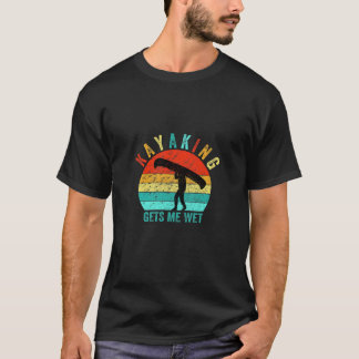 Kinder, die Kajak trinken, fühlen sich wohl, Vinta T-Shirt