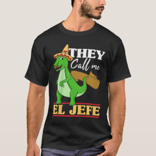 Kinder, die mich El Jefe Cinco De Mayo Dinosaurier T-Shirt