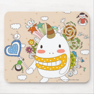 Kinder, die mit Monster spielen Mousepad