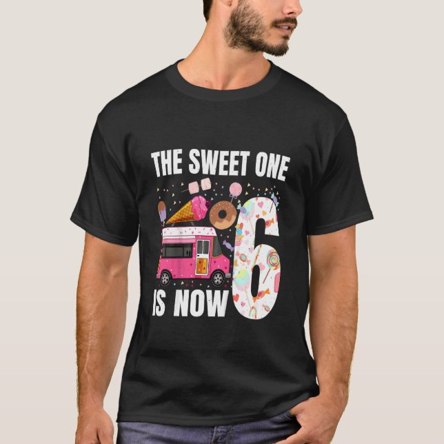 Kinder, die süße ist jetzt 6 Jahre alt 6. Geburtst T-Shirt (Vorderseite)