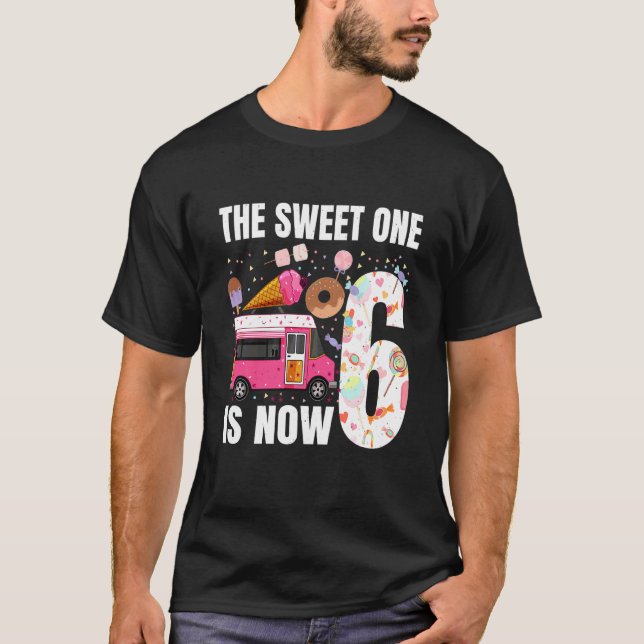 Kinder, die süße ist jetzt 6 Jahre alt 6. Geburtst T-Shirt (Vorderseite)