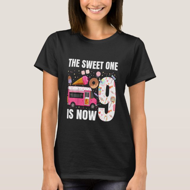 Kinder, die süße ist jetzt 9 Jahre alt 9. Geburtst T-Shirt (Vorderseite)