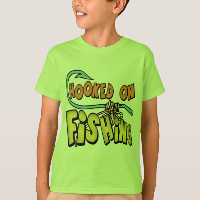Kinder, die T-Shirts fischen und Kinder, die (Vorderseite)