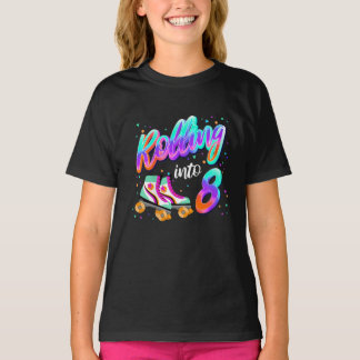 Kinder, die zum 8-jährigen Mädchen zum 8. Geburtst T-Shirt