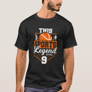 Kinder Diese sportliche Legende ist jetzt 9 Basket T-Shirt
