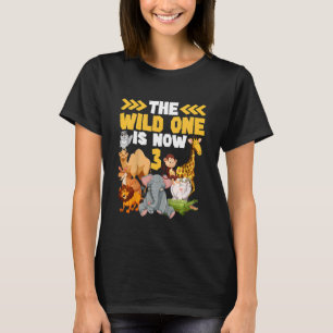 Kinder diese wilde ist jetzt 3 Zoo Safari 3. Gebur T-Shirt