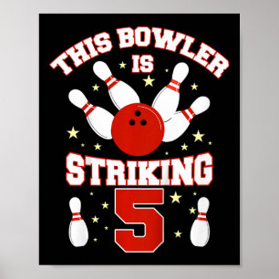 Kinder dieser Bowler ist auffallend 5 Jahre alt Wi Poster