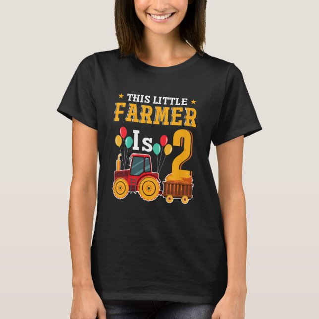 Kinder Dieser kleine Bauer ist 2 Bauerntracker für T-Shirt (Vorderseite)