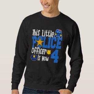 Kinder dieser kleine Polizist ist jetzt 4. Jahr Sweatshirt