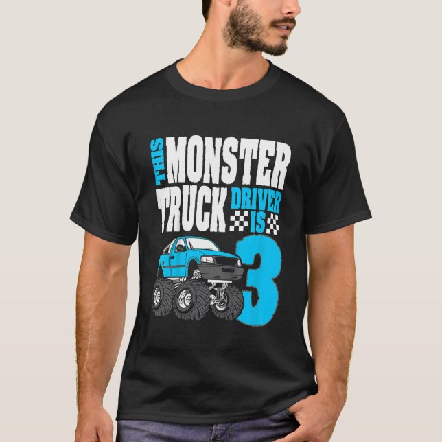Kinder Dieser Monster-Lkw-Fahrer ist 15 Jahre alt T-Shirt (Vorderseite)