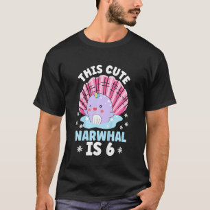 Kinder Dieser Niedliche Narwhal ist sechs Einhorn T-Shirt
