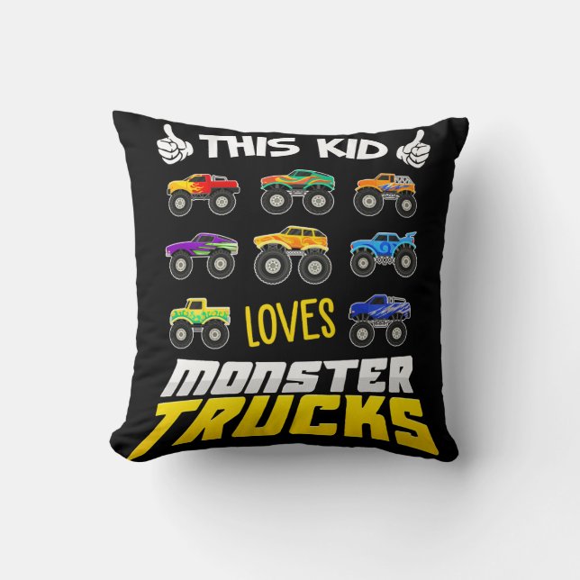 Kinder dieses Kids Lieben, die LKWs und Mädchen be Kissen (Vorderseite)