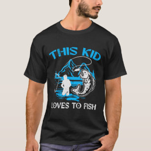 Kinder Dieses Kind Fischt Gerne Cute Jungen Mädche T-Shirt