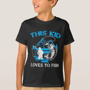 Kinder Dieses Kind Fischt Gerne Süße Jungen Mädche T-Shirt