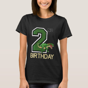 Kinder Dino 2 Jahre Geburtstagsparty Boys 2. T-Shirt