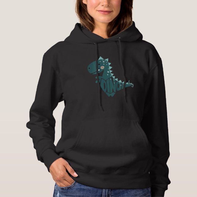 Kinder Dino Junge Dinosaurier Grafik Hoodie (Vorderseite)