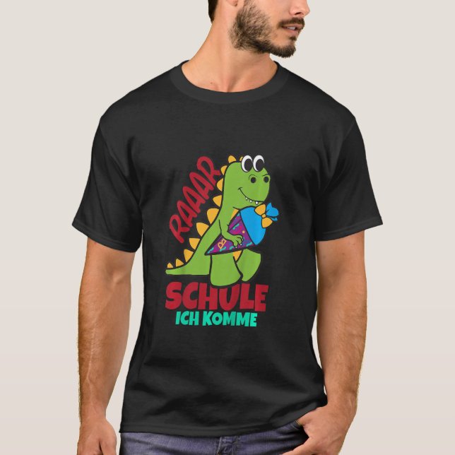 Kinder Dino Schule Dinosaur Schule Cine I Come T-Shirt (Vorderseite)