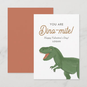 Kinder Dinosaur Dinomite Klassenzimmer Valentinsta Mitteilungskarte