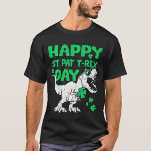 Kinder Dinosaur Happy St Patrick's Day Boys Kinder T-Shirt