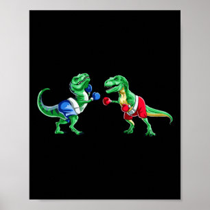 Kinder Dinosaurier Boxing T Rex T Shirt Geschenkha Poster