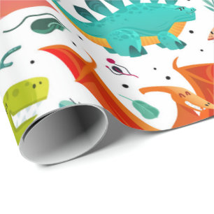 Kinder Dinosaurier Geschenkpapier