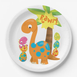 Kinder Dinosaurier Ostereier Party Personalisiert Pappteller