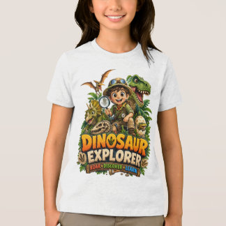 Kinder-Dinosaurier-Shirt | Zukünftiger Paläontolog Tri-Blend Shirt