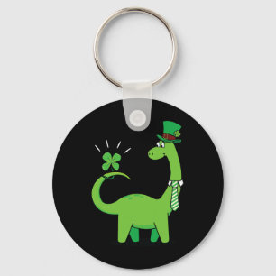 Kinder-Dinosaurier-St.-Patricks-Day-Shamrock-Shirt Schlüsselanhänger