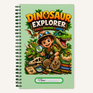Kinder Dinosaurier | Zukünftiger Paläontologe Notizbuch