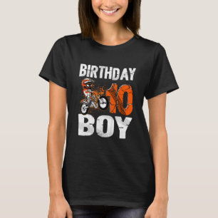 Kinder Dirt Bike Rider 10 Jahre alt Motocross 10.  T-Shirt
