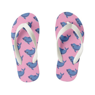 Kinder Dolphin Flip Flops